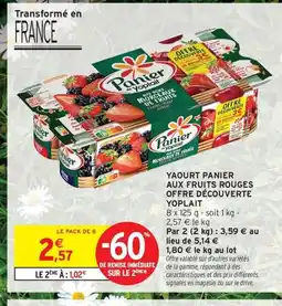 Intermarché Contact YOPLAIT Yaourt panier aux fruits rouges offre découverte offre