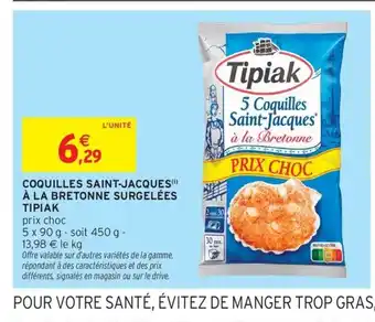 Intermarché Contact TIPIAK Coquilles saint-jacques à la bretonne surgelées offre