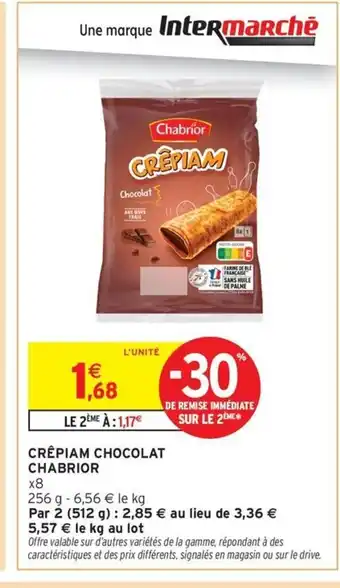 Intermarché Contact CHABRIOR Crêpiam chocolat offre