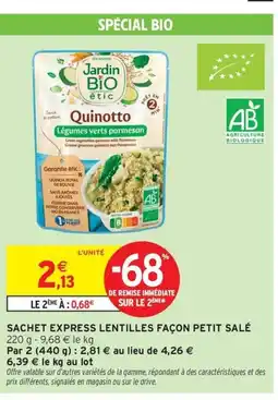 Intermarché Contact Sachet express lentilles façon petit salé offre