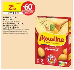 Intermarché Contact MOUSLINE Purée nature offre