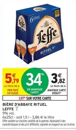 Intermarché Contact LEFFE Bière d'abbaye rituel offre