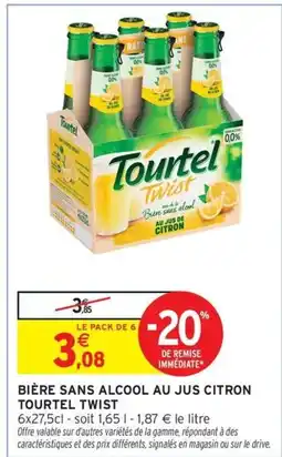 Intermarché Contact TOURTEL TWIST Bière sans alcool au jus citron offre