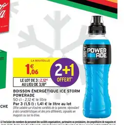 Intermarché Contact POWERADE Boisson énergétique ice storm offre