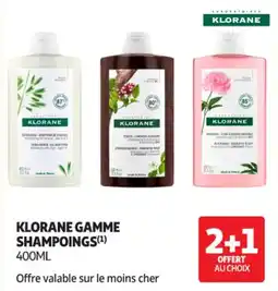 Auchan Parapharmacie KLORANE Gamme shampoings offre