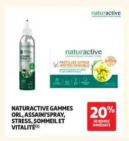Auchan Parapharmacie NATURACTIVE Gammes orl, assaini'spray, stress, sommeil et vitalité offre
