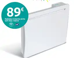 Mr Bricolage Radiateur à inertie sèche Wifi Nido 1000 W offre