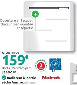 Mr Bricolage NOIROT Radiateur à inertie sèche Amaroc offre