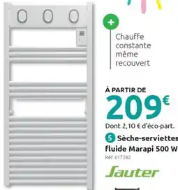 Mr Bricolage JAUTER Sèche-serviettes fluide Marapi 500 W offre