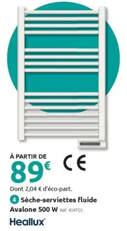 Mr Bricolage HEALLUX Sèche-serviettes fluide Avalone 500 W offre