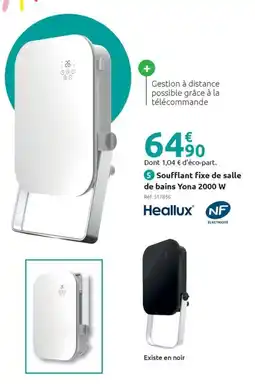 Mr Bricolage HEALLUX Soufflant fixe de salle de bains Yona 2000 W offre