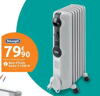 Mr Bricolage DELONGHI Bain d'huile Radia S 1500 W offre