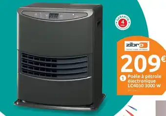 Mr Bricolage Poêle à pétrole électronique LC4030 3000 W offre