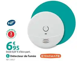 Mr Bricolage EVACUATE Détecteur de fumée offre