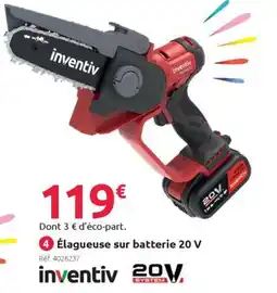 Mr Bricolage INVENTIV Élagueuse sur batterie 20 V offre