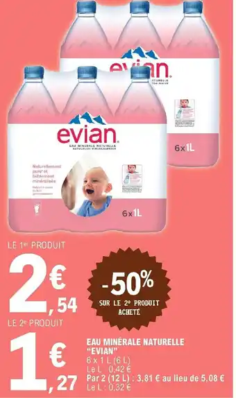E.Leclerc Eau Minérale Naturelle Evian offre