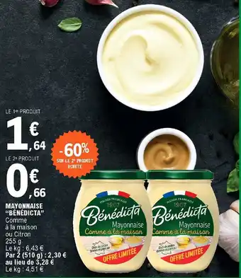 E.Leclerc Mayonnaise Bénédicta offre