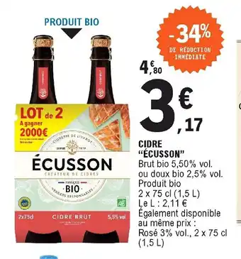 E.Leclerc Cidre Écusson offre