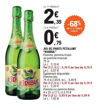 E.Leclerc Jus de Fruits Pétillant offre