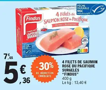 E.Leclerc 4 Filets de Saumon offre