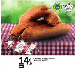 E.Leclerc 4 SAUCISSES DE MORTEAU offre
