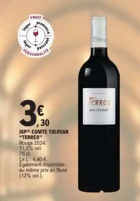 E.Leclerc IGP Comté Tolosan Terreo offre