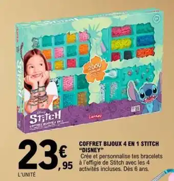 E.Leclerc COFFRET BIJOUX 4 EN 1 STITCH “DISNEY” offre