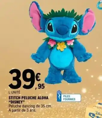 E.Leclerc STITCH PELUCHE ALOHA DISNEY offre