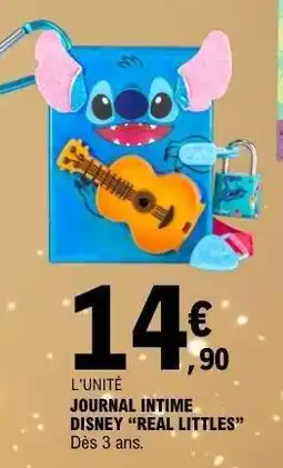 E.Leclerc JOURNAL INTIME DISNEY “REAL LITTLES” offre