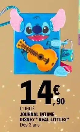 E.Leclerc JOURNAL INTIME DISNEY “REAL LITTLES” offre