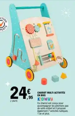 E.Leclerc CHARIOT MULTI ACTIVITÉS EN BOIS offre