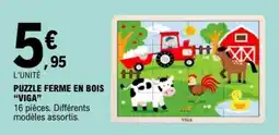 E.Leclerc PUZZLE FERME EN BOIS “VIGA” offre