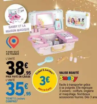 E.Leclerc Valise Beauté Smoby offre