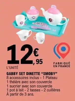 E.Leclerc GABBY SET DINETTE “SMOBY” offre
