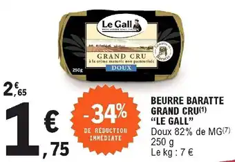 E.Leclerc Beurre Baratte Grand Cru offre