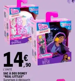 E.Leclerc SAC À DOS DISNEY “REAL LITTLES” offre