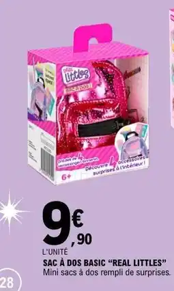 E.Leclerc SAC À DOS BASIC “REAL LITTLES” offre