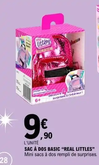 E.Leclerc SAC À DOS BASIC “REAL LITTLES” offre
