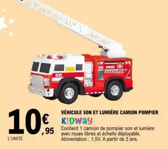 E.Leclerc VÉHICULE SON ET LUMIÈRE CAMION POMPIER offre