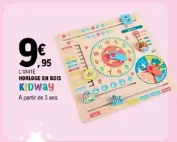 E.Leclerc HORLOGE EN BOIS KIDWAY offre
