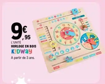 E.Leclerc HORLOGE EN BOIS KIDWAY offre
