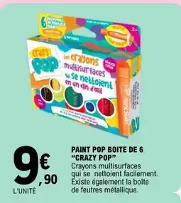 E.Leclerc PAINT POP BOITE DE 6 “CRAZY POP” offre
