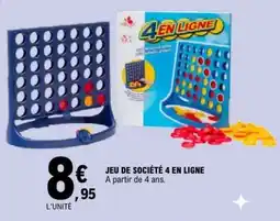 E.Leclerc JEU DE SOCIÉTÉ 4 EN LIGNE offre