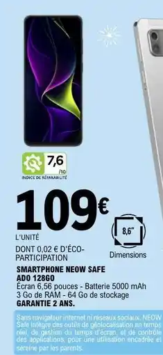 E.Leclerc SMARTPHONE NEOW SAFE ADO 12860 offre