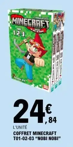 E.Leclerc COFFRET MINECRAFT T01-02-03 “NOBI NOBI” offre