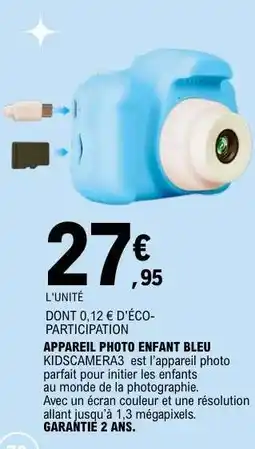 E.Leclerc APPAREIL PHOTO ENFANT BLEU offre