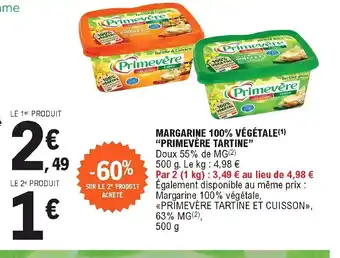 E.Leclerc Margarine 100% Végétale offre