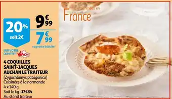 Auchan 4 Coquilles Saint-Jacques offre