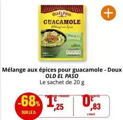 Coccinelle Supermarché Old el paso - mélange aux épices pour guacamole offre