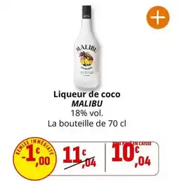 Coccinelle Supermarché Malibu - liqueur de coco offre